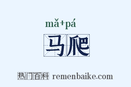马爬是什么意思的图片